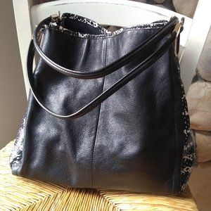 Coach Madison Phoebe Shoulder Bag - Black-and-White Python Leather